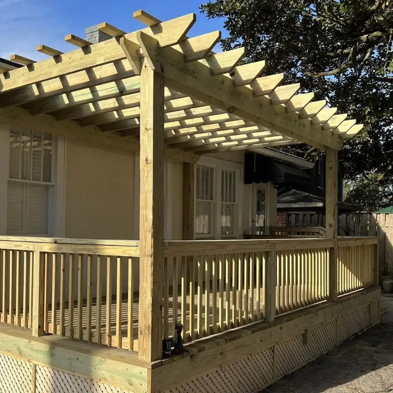 Wood Deck Railings