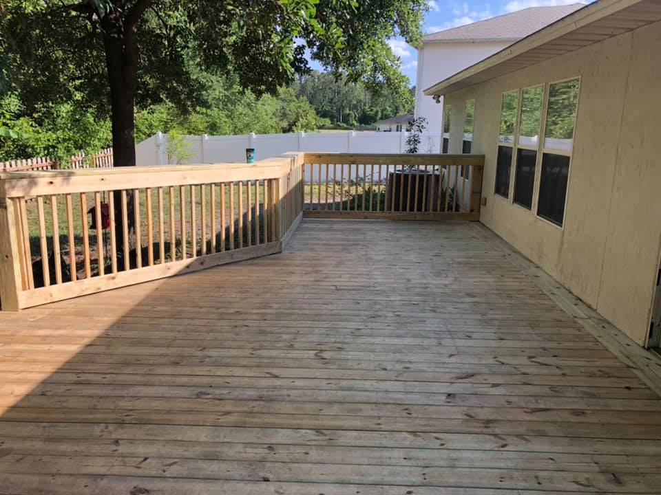 wood deck installation