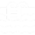 Icon representing a cabana with a pool, emphasizing outdoor relaxation and luxury for residential and commercial spaces.