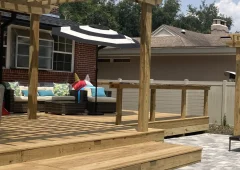 Backyard Pavers With Pergola
