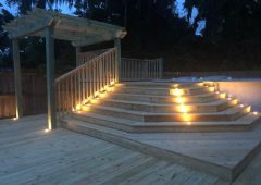 deck lighting and stairs